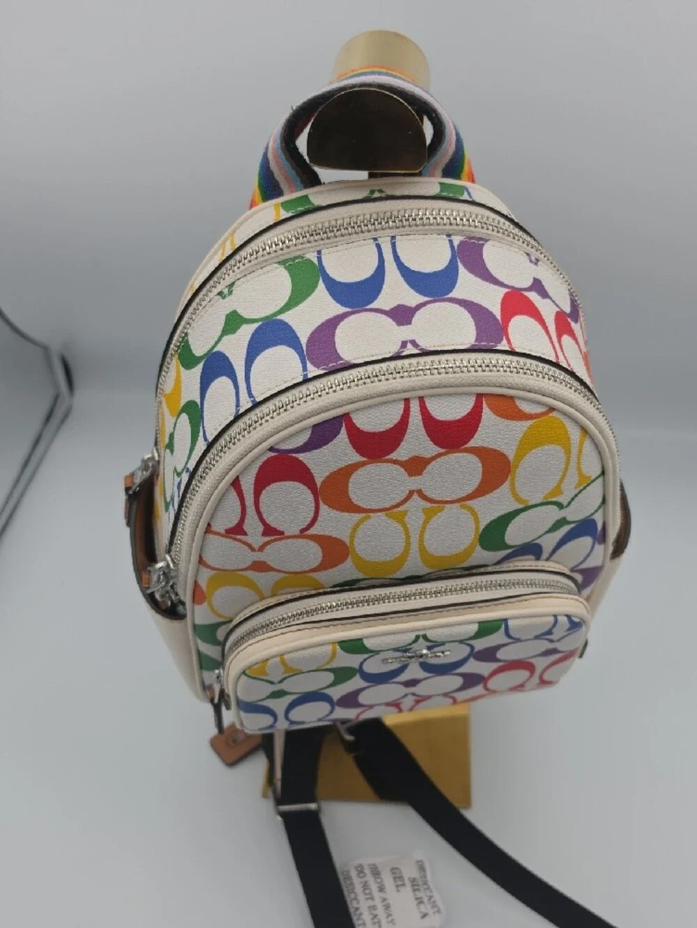 Coach Pride White Rainbow Signature Mono Mini Backpack (NWOT)✨️🌈✨️